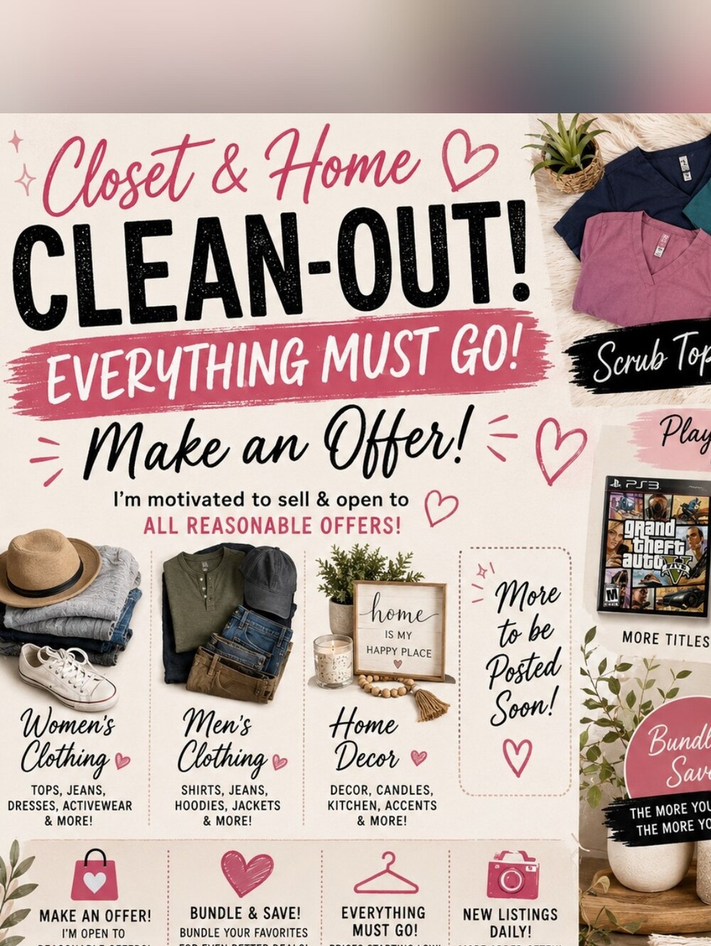 🚨 CLOSET & HOME CLEAN-OUT SALE! 🚨
